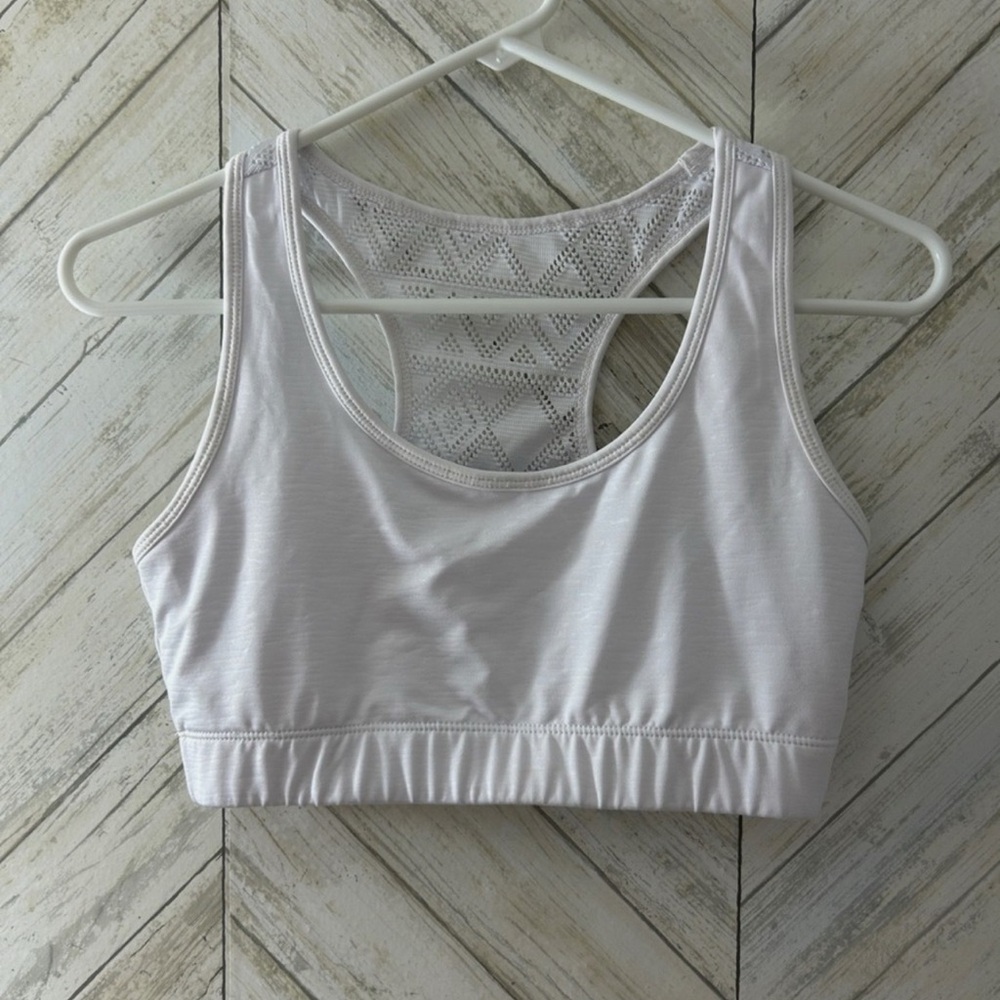 ZYIA White Racerback Sports Bra